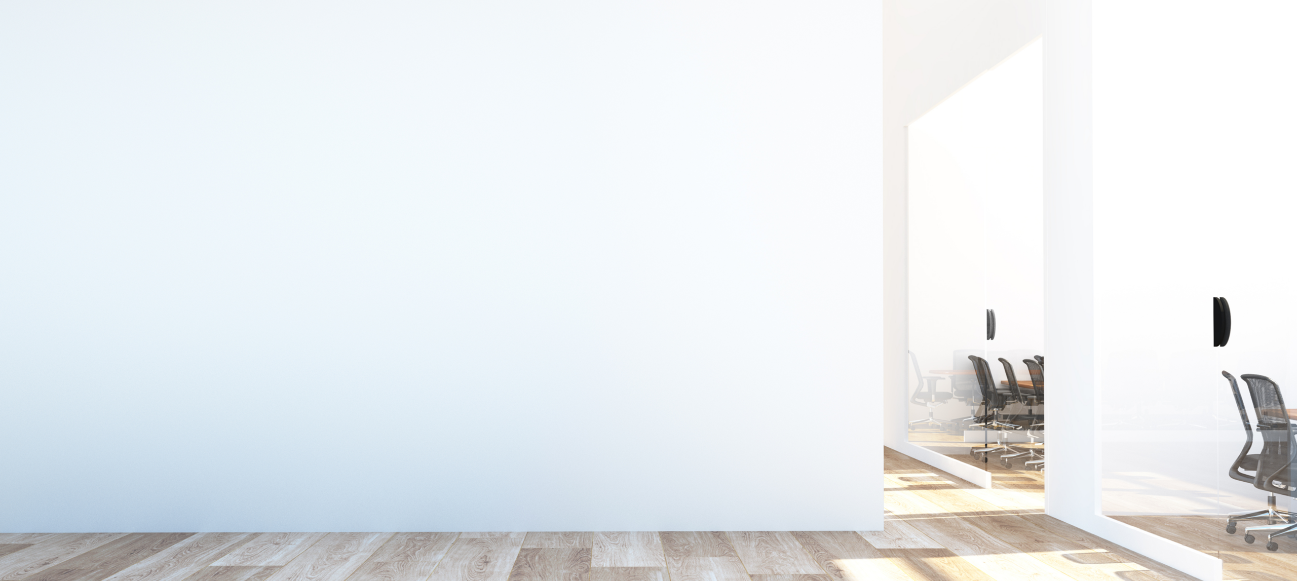 Minimalist office space with chairs